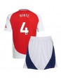 Arsenal Ben White #4 Domácí dres pro děti 2024-25 Krátký Rukáv (+ trenýrky)